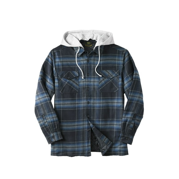 Boulder Creek By Kingsize Men's Big & Tall  Removable Hood Shirt Jacket