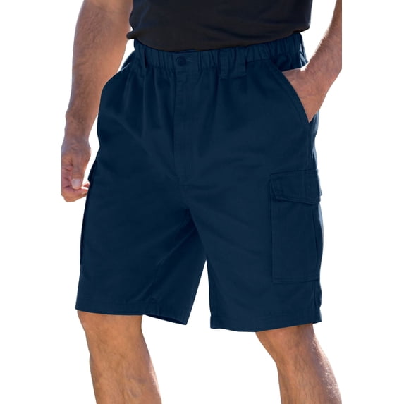 Boulder Creek By Kingsize Men's Big & Tall Renegade 9" Full Elastic Waist Cargo Shorts