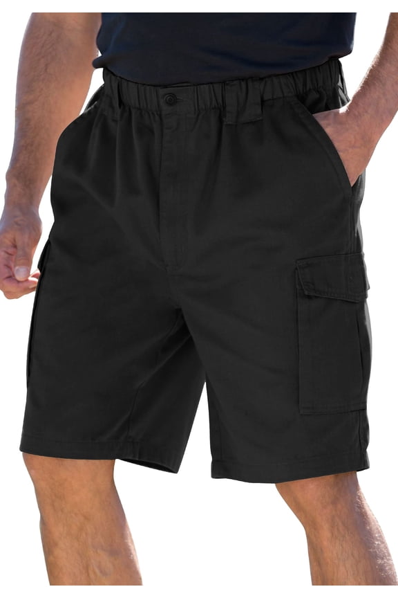 By Kingsize Men's Big & Tall Renegade 9" Full Elastic Waist Cargo Shorts
