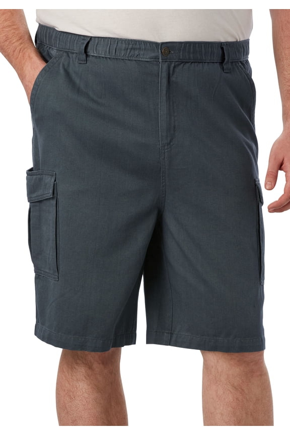 By Kingsize Men's Big & Tall Renegade 9" Full Elastic Waist Cargo Shorts