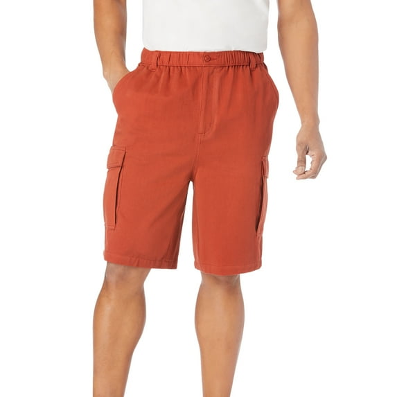 Boulder Creek By Kingsize Men's Big & Tall Renegade 9" Full Elastic Waist Cargo Shorts