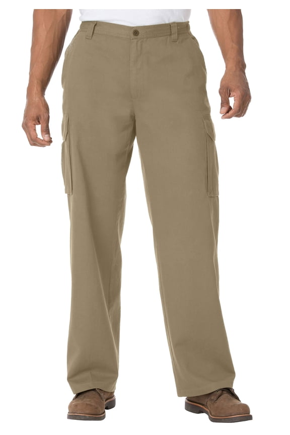 By Kingsize Men's Big & Tall Renegade Side-Elastic Waist Cargo Pants