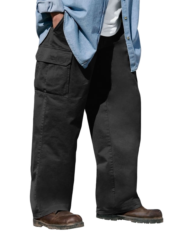 By Kingsize Men's Big & Tall Renegade Side-Elastic Waist Cargo Pants
