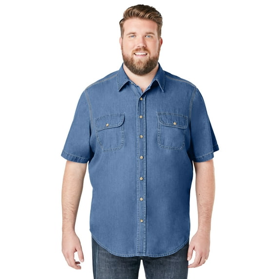 Boulder Creek By Kingsize Men's Big & Tall Short Sleeve Shirt