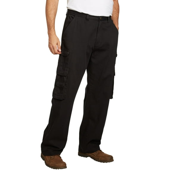 Boulder Creek By Kingsize Men's Big & Tall Side-Elastic Stacked Cargo Pocket Pants