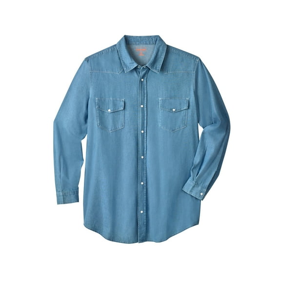Boulder Creek By Kingsize Men's Big & Tall Western Snap Front Shirt