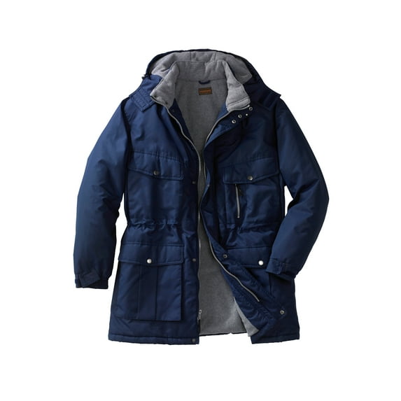 Boulder Creek by KingSize Men's Big & Tall Fleece-Lined Parka With Detachable Hood And 6 Pockets