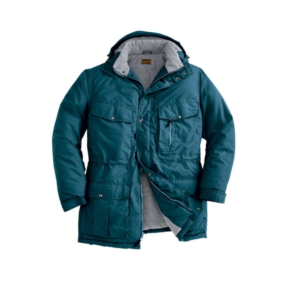 Boulder Creek by KingSize Men's Big & Tall Fleece-Lined Parka With Detachable Hood And 6 Pockets