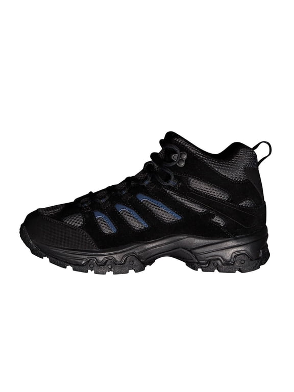 by KingSize Men's Big & Tall Lace-Up Hiking Boots - 15 W, Black Suede