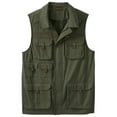 thumbnail image 1 of Boulder Creek by KingSize Men's Big & Tall ™ Multi Pocket Vest - Tall - L, Olive Green, 1 of 4