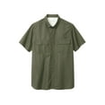 thumbnail image 1 of Boulder Creek by KingSize Men's Big & Tall Off-Shore Short-Sleeve Sport Shirt - 3XL, Olive, 1 of 2