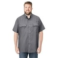thumbnail image 1 of Boulder Creek by KingSize Men's Big & Tall Off-Shore Short-Sleeve Sport Shirt - 7XL, Steel, 1 of 4