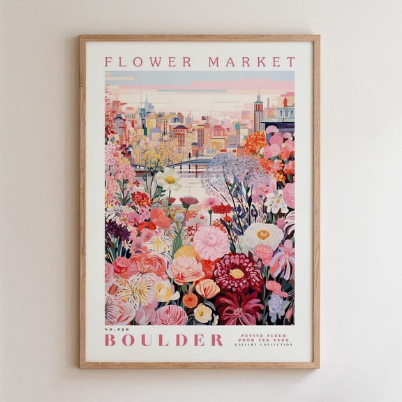 Boulder Flower Market Floral Travel Wall Art Home Decor