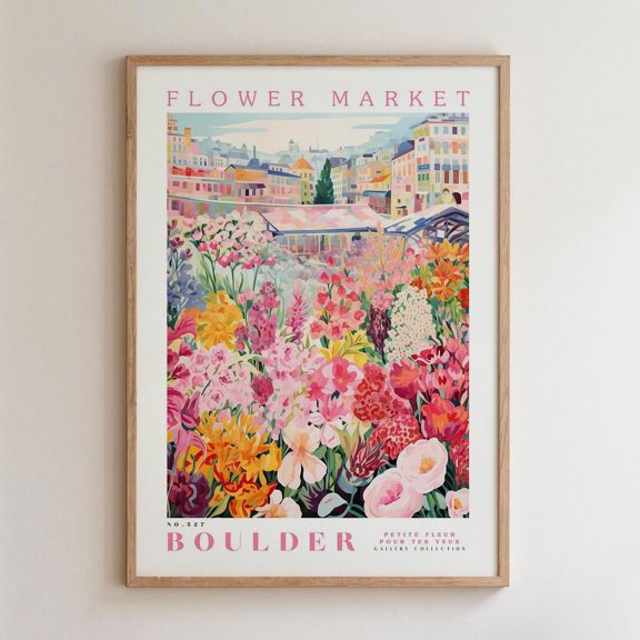 Boulder Flower Market Floral Travel Wall Art Home Decor