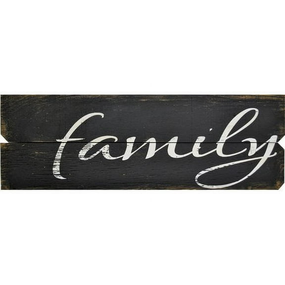 12 in. x 36 in. "Family" By Rough Cut Decor Printed Wall Art
