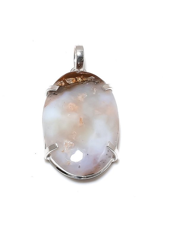Boulder Opal Gemstone Handmade 925 Sterling Silver Jewelry Pendant 2.09"