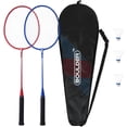 thumbnail image 1 of Boulder Sports Badminton Rackets - Lightweight Badminton Racket Set with 3 Shuttlecocks and Racquet Case - Badminton Set for Backyard or Outdoor Games, 1 of 5
