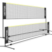 Boulder Sports Portable, Adjustable Volleyball and Badminton Net, 14 Feet, Black