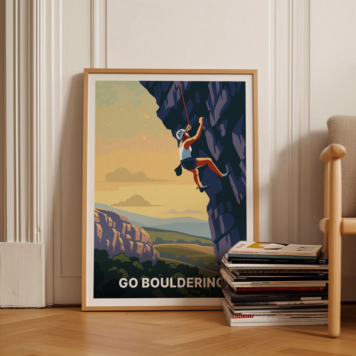Curated visual reference: Picture Idea: Bouldering Adventure Travel Poster