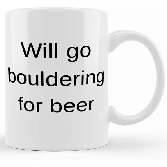 Bouldering Beer Lovers Coffee Mug, Ceramic Novelty Coffee Mugs 11oz, 15oz Mug, Tea Cup, Gift Present Mug For Birthday, Christmas Thanksgiving Festival