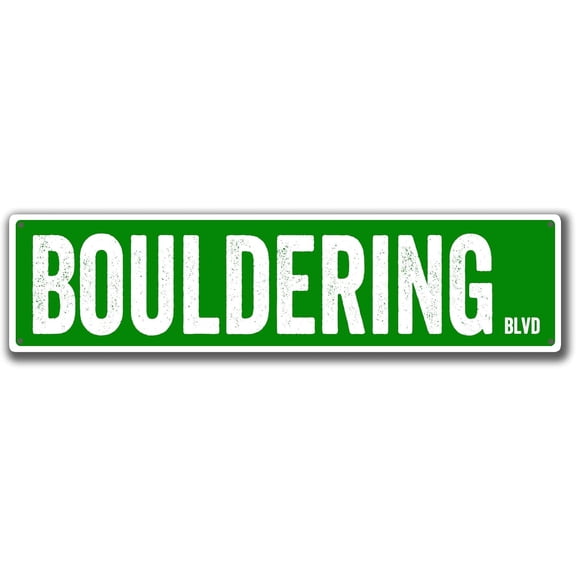 Bouldering Blvd Metal Tin Sign Road Garage Living Room Bathroom Garden Signs Home Art Wall Decoration Poster Plaque Gift, style-8 4 X 16 Inch