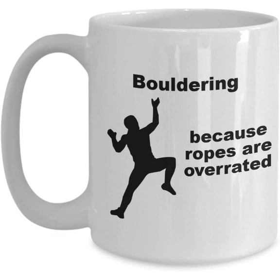 Bouldering Mug Ceramic Coffee Cup Best Boulderer, Climber,