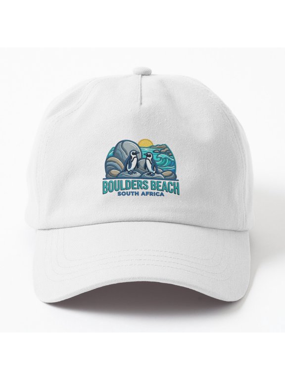 Boulders Beach Baseball Cap, Travel Graphic Design
