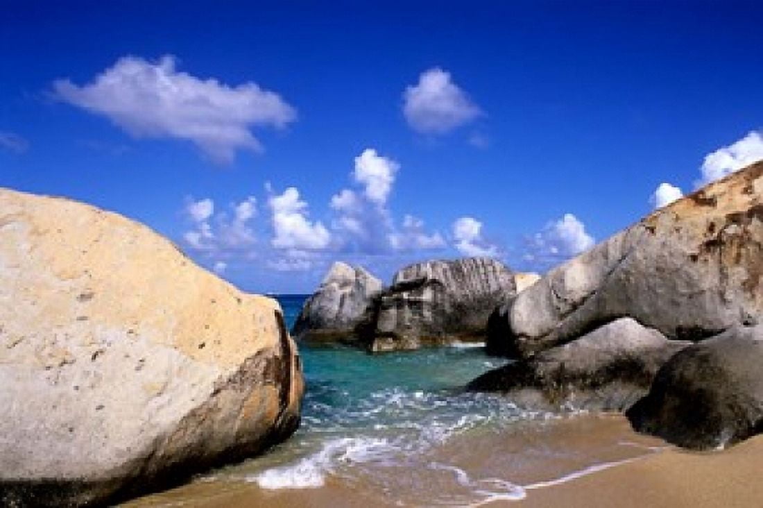 Boulders Beach Virgin Gorda British Virgin Islands Canvas Art - Bill Bachmann DanitaDelimont (37 x 25)