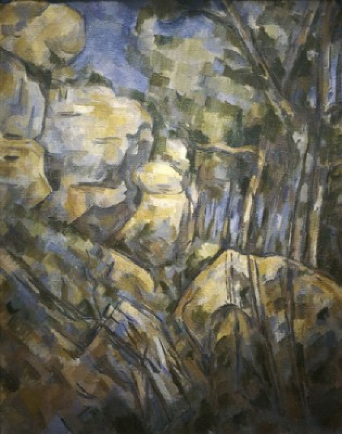 Boulders Near the Caves Above Chateau Noir (Rochers Pres des Grottes au-Dessus de Chateau Noir) Paul Cezanne (1839-1906 French) Musee dOrsay Paris France Canvas Art - Paul Cezanne (18 x 24)