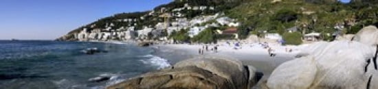 Boulders on the beach Clifton Beach Cape Town Western Cape Province South Africa Canvas Art - Panoramic Images (40 x 10)