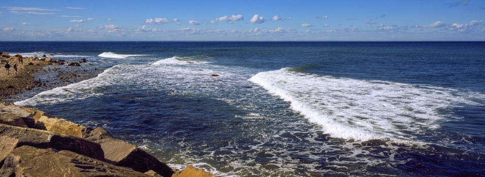 Boulders on the beach Montauk Point Montauk Suffolk County New York State USA Canvas Art - Panoramic Images (36 x 12)