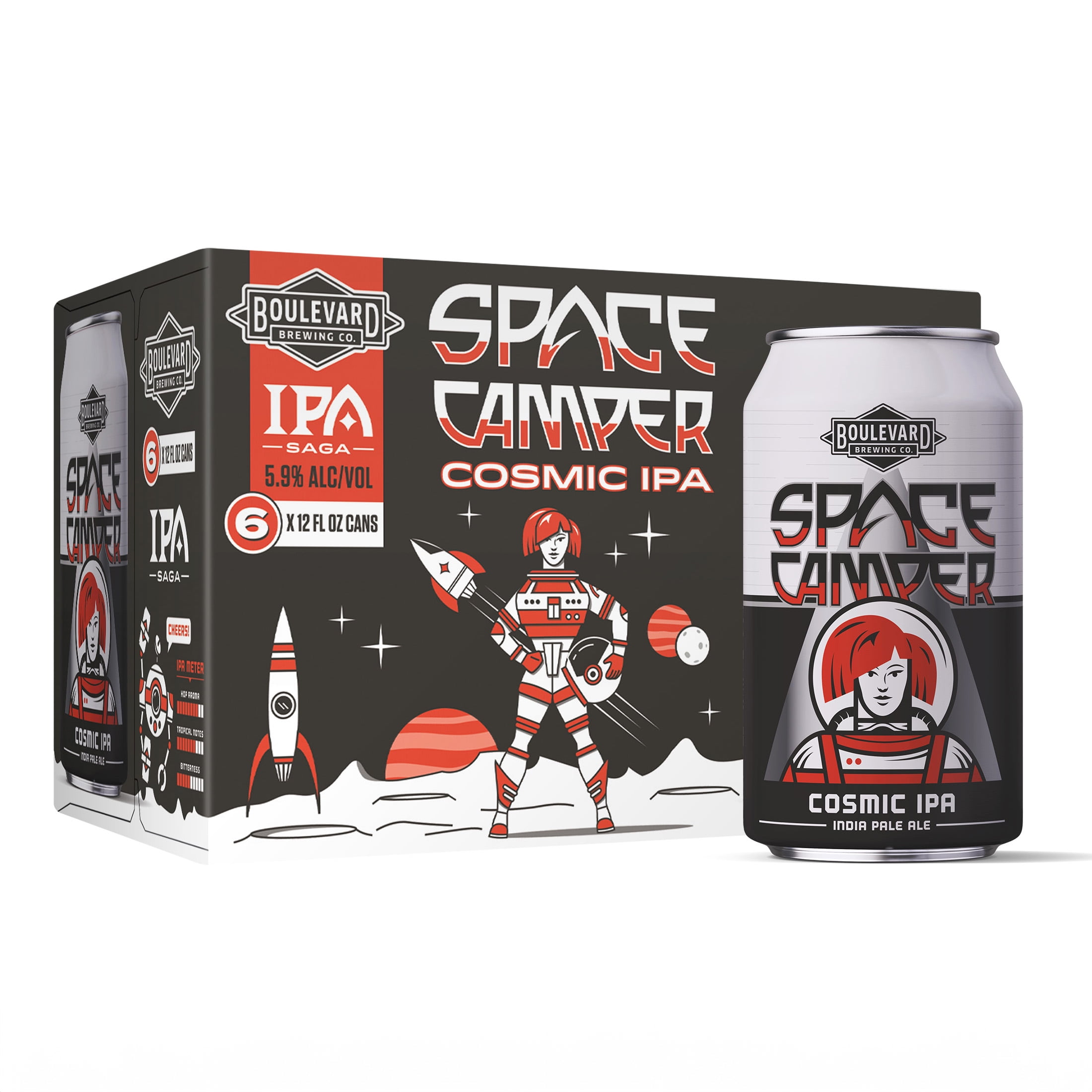 Boulevard Brewing Co. Space Camper Cosmic IPA, 12 fl oz, 6 Pack Cans, 5.9% ABV