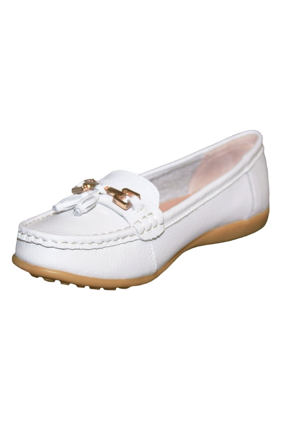 Womens Action Leather Tassle Loafers