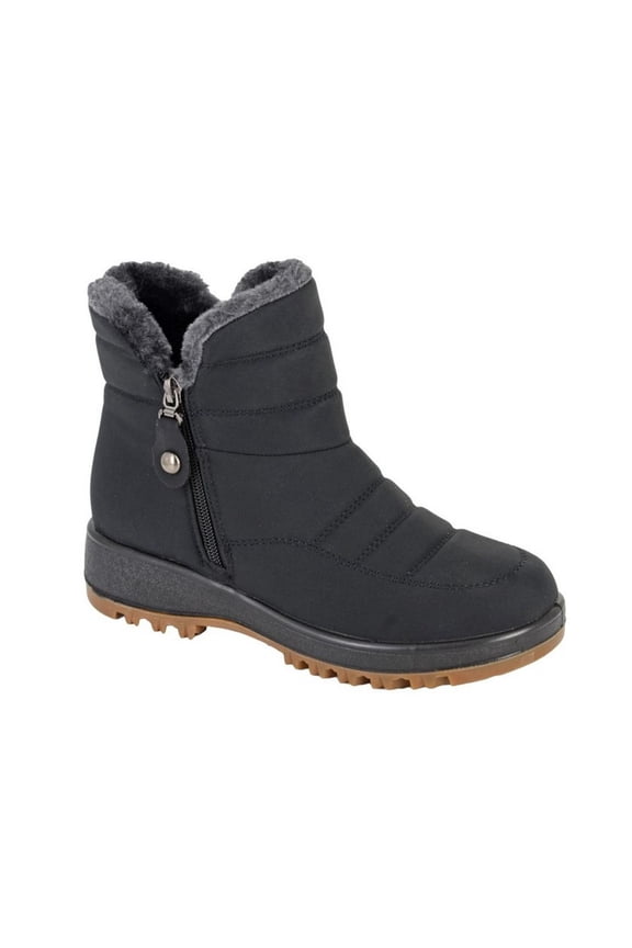 Womens Nylon Side Zip Ankle Boots