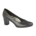 thumbnail image 1 of Boulevard Womens PU Leather Plain Court Shoe (2.2in Heel), 1 of 3