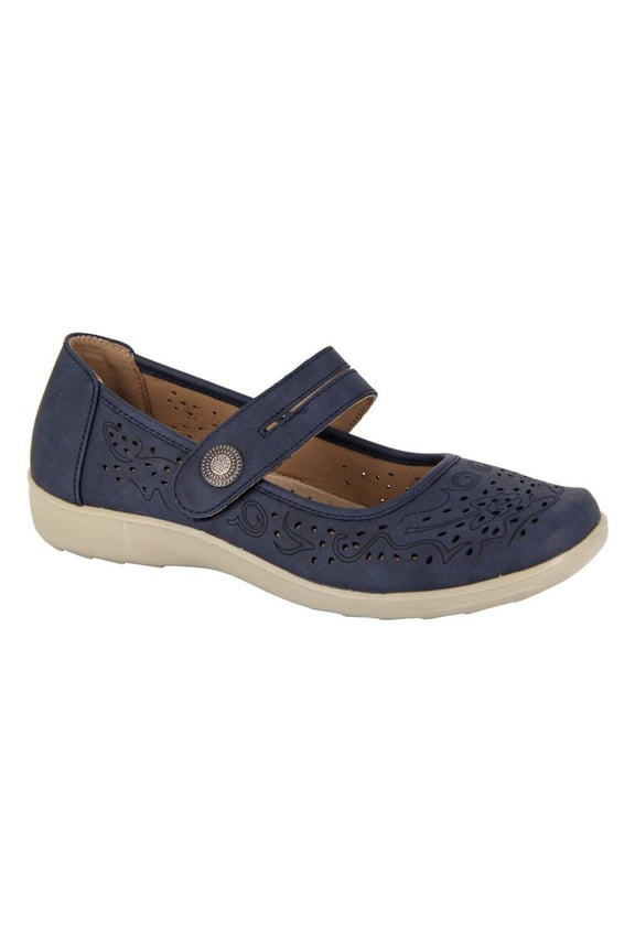 Womens Perforated Mary Janes