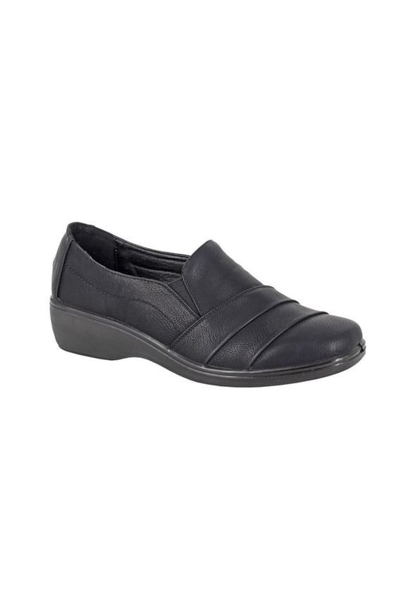 Womens Ruched Twin Gusset Loafers
