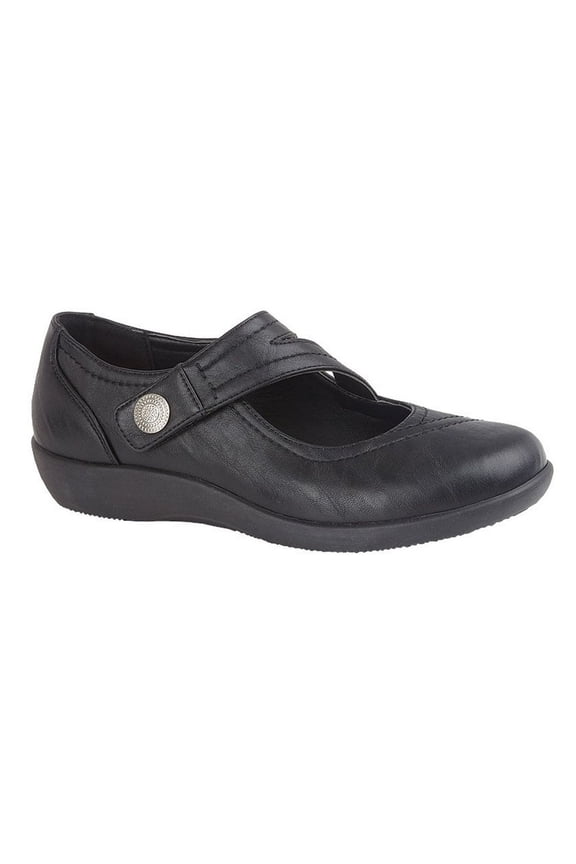 Womens X Wide EE Fit Touch Fastening Bar Shoe