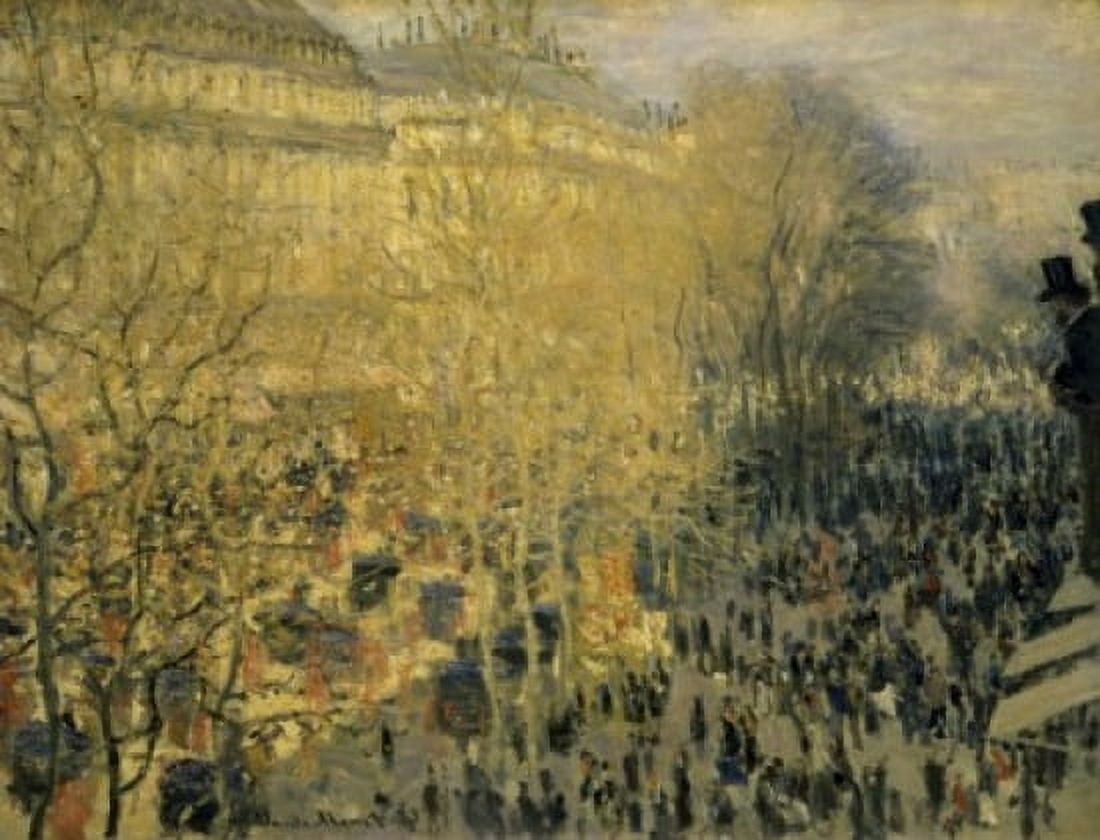 Boulevard des Capucines  1873 Claude Monet (1840-1926 French)  Oil on canvas Pushkin Museum of Fine Arts Moscow Russia Canvas Art - Claude Monet (18 x 24)