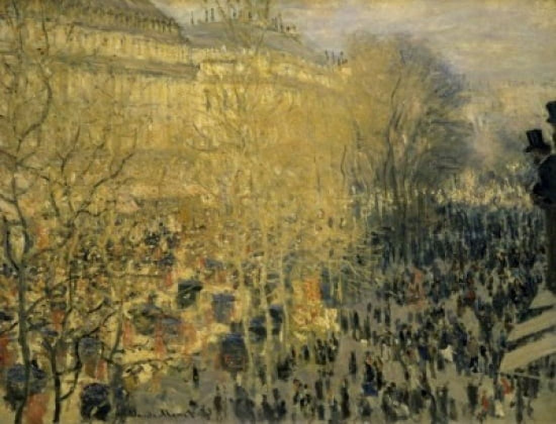 Boulevard des Capucines  1873 Claude Monet (1840-1926 French)  Oil on canvas Pushkin Museum of Fine Arts Moscow Russia Canvas Art - Claude Monet (24 x 36)