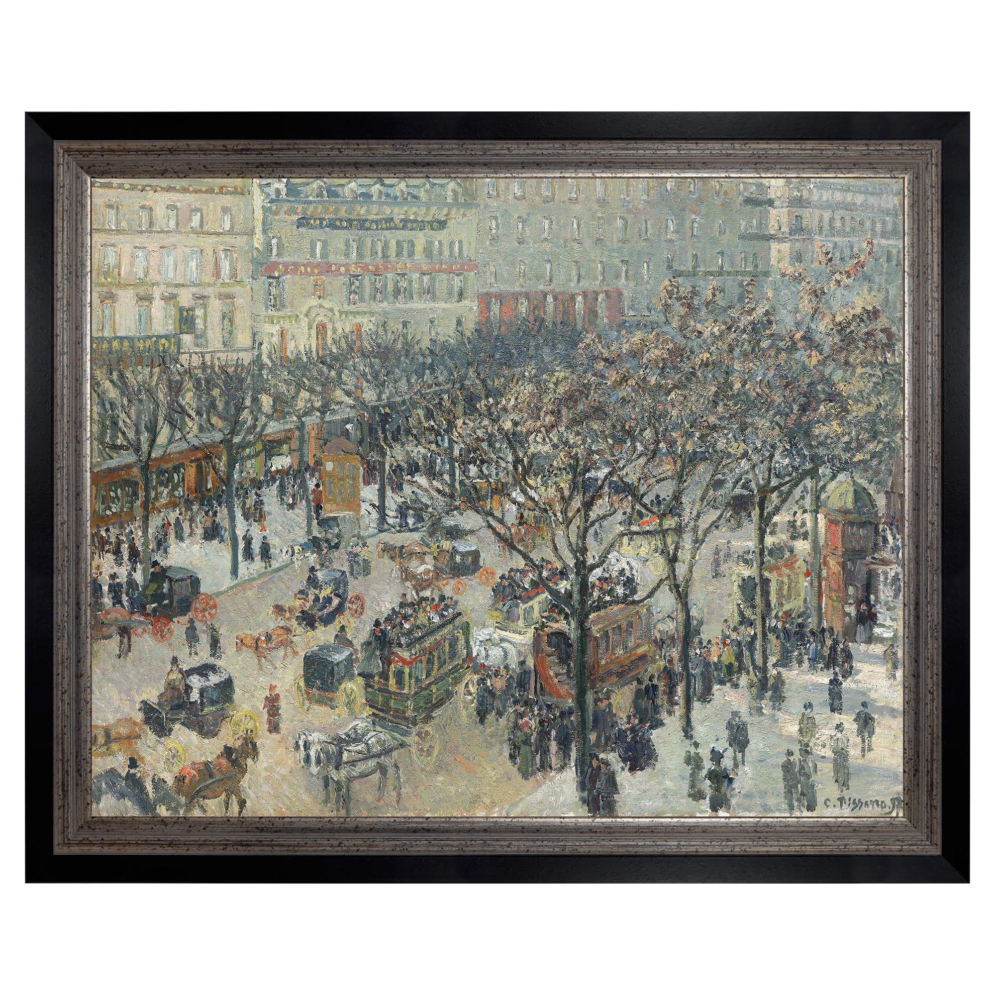 Boulevard des Italiens Framed Canvas