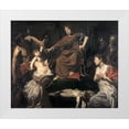 thumbnail image 1 of Boulogne, Jean Valentin de 24x20 White Modern Wood Framed Museum Art Print Titled - Judgement of Solomon, 1 of 4