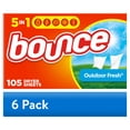 thumbnail image 1 of (6 pack) Bounce Dryer Sheets, Outdoor Fresh Scent, 105 Count, 1 of 12
