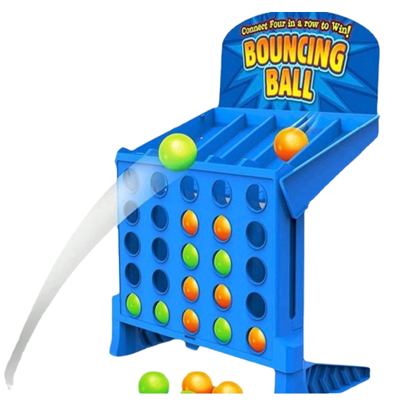 Bounce 4 In A Row Game, Foldable, Travel-Friendly, 4 Player