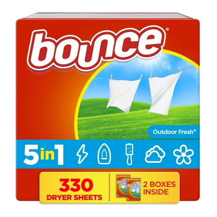 Bounce Fabric Softener Dryer Sheets, Outdoor Fresh Scent, 330 Count