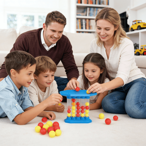 Bounce Ball Game Jumping Ball Board Game, Tabletop Jumping Ball Board Games, Connect The Balls of Same Colour in a Row,Tabletop Board Games, Party Favors for Holiday Multiplayers Fun Games