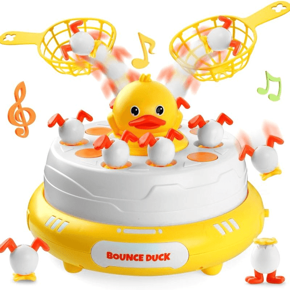 Bounce and Catch Duck Board Game Toy for Kids Popping Up Music Duck Educational Musical