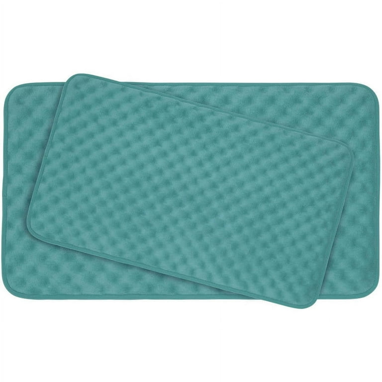 Bounce Comfort Massage Premium Memory Foam Bath Mat, Blue