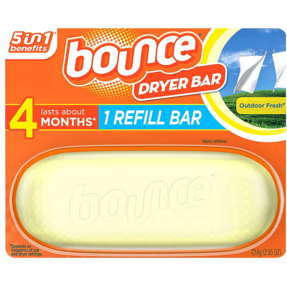 Bounce Dryer Bar Outdoor Fresh Fabric Softener Refill, 2.55 oz