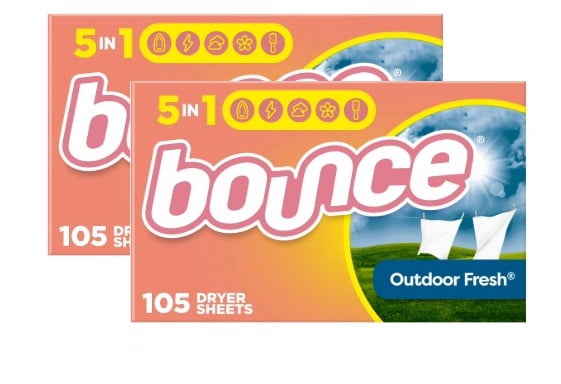 Bounce Dryer Sheets, Outdoor Fresh Scent, 105 Count, 2 Pack